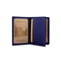 Zoozie Bags Cartera para Hombre Vera Azul Oscuro Piel Auténtica Lujo Elegancia Funcionalidad 9.8x6.8x2cm